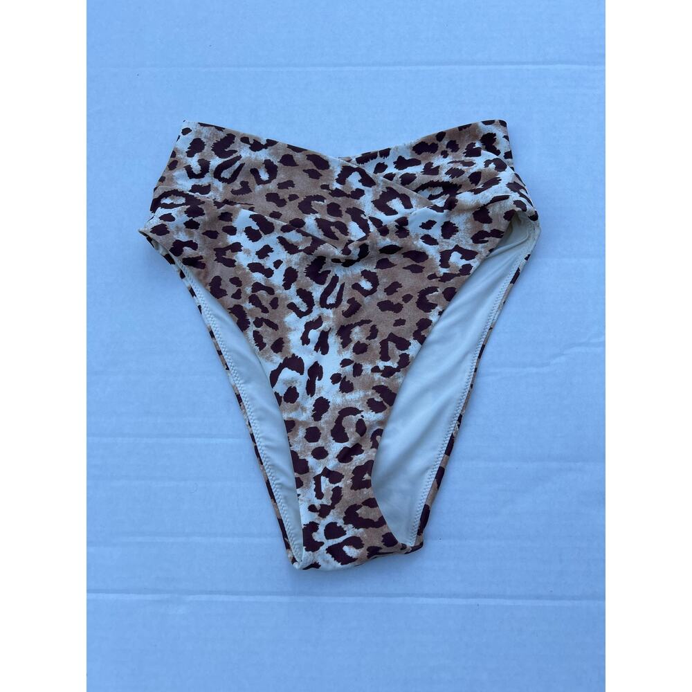 Aerie Leopard Print High Waisted High Cut Cheeky Bottom